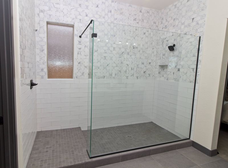 Walk-In Shower with LED Lighting