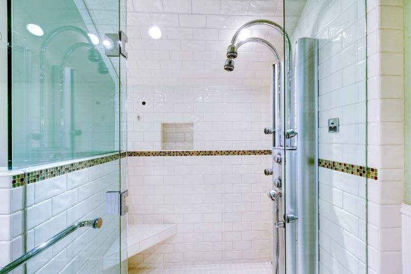 Modern Shower with Custom Tile